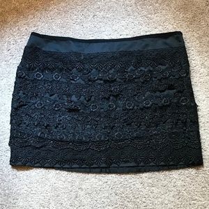 NWOT Black Crochet Mini Skirt